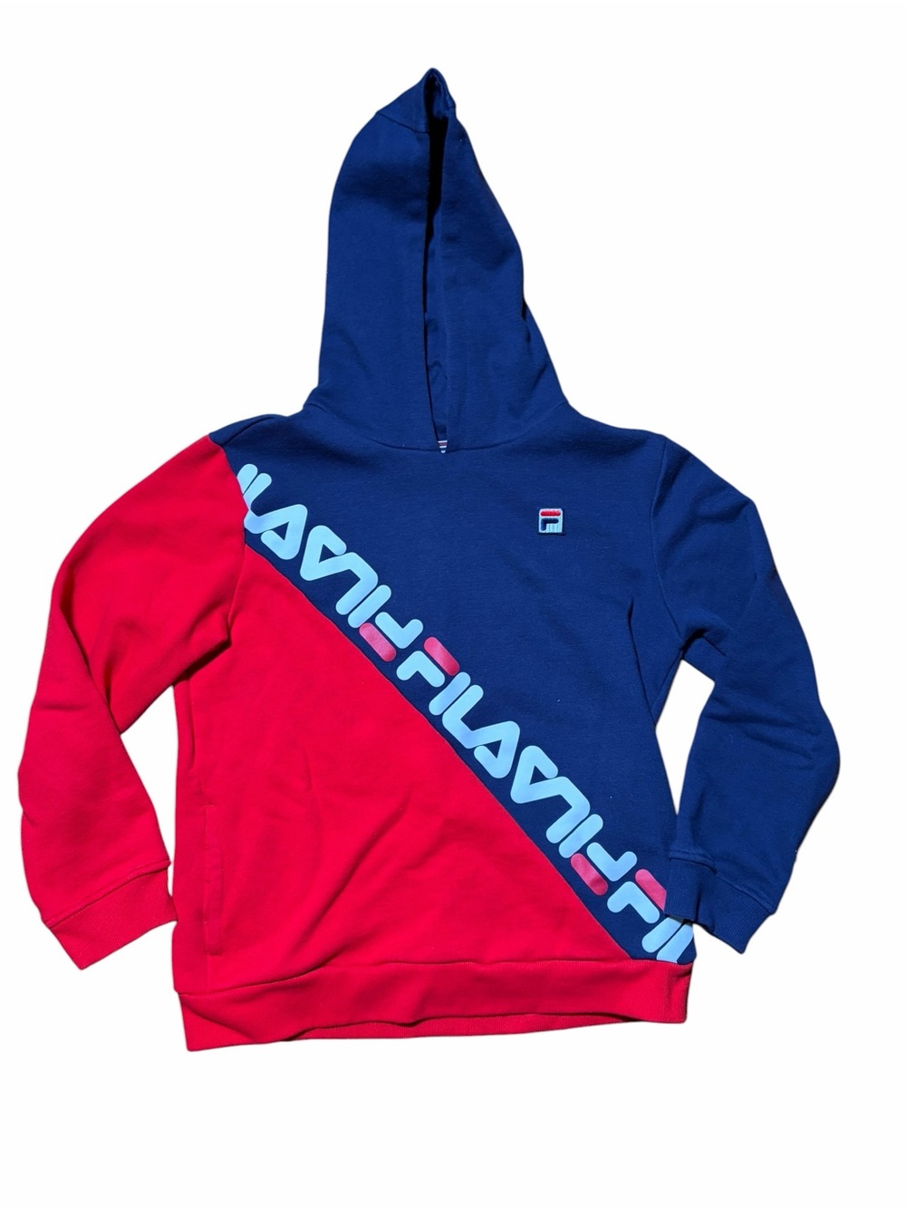 Fila Colorblock Hoodie in Navy, Red and White
